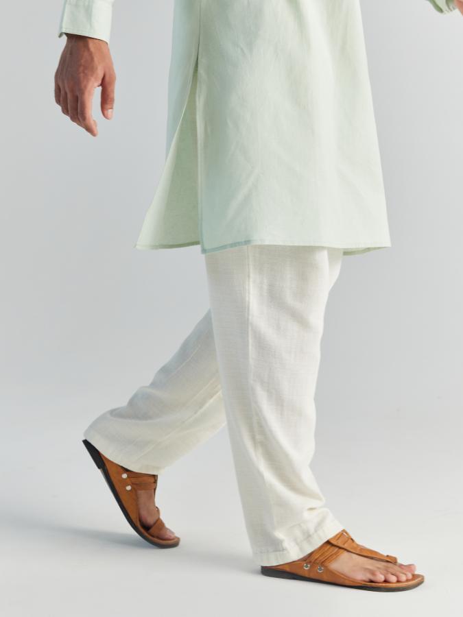 Mint Green Airy Linen Long Kurta