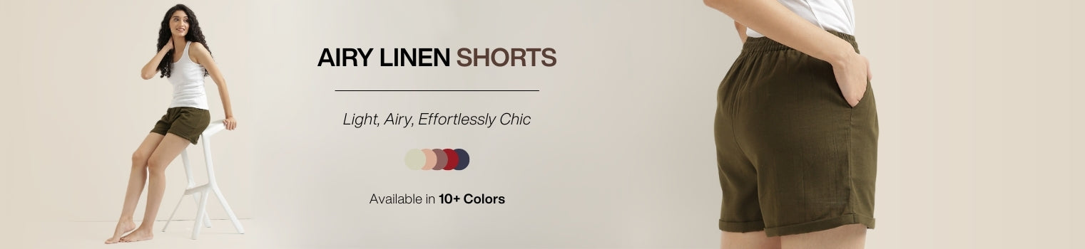 AIRY-LINEN SHORTS banner desktop