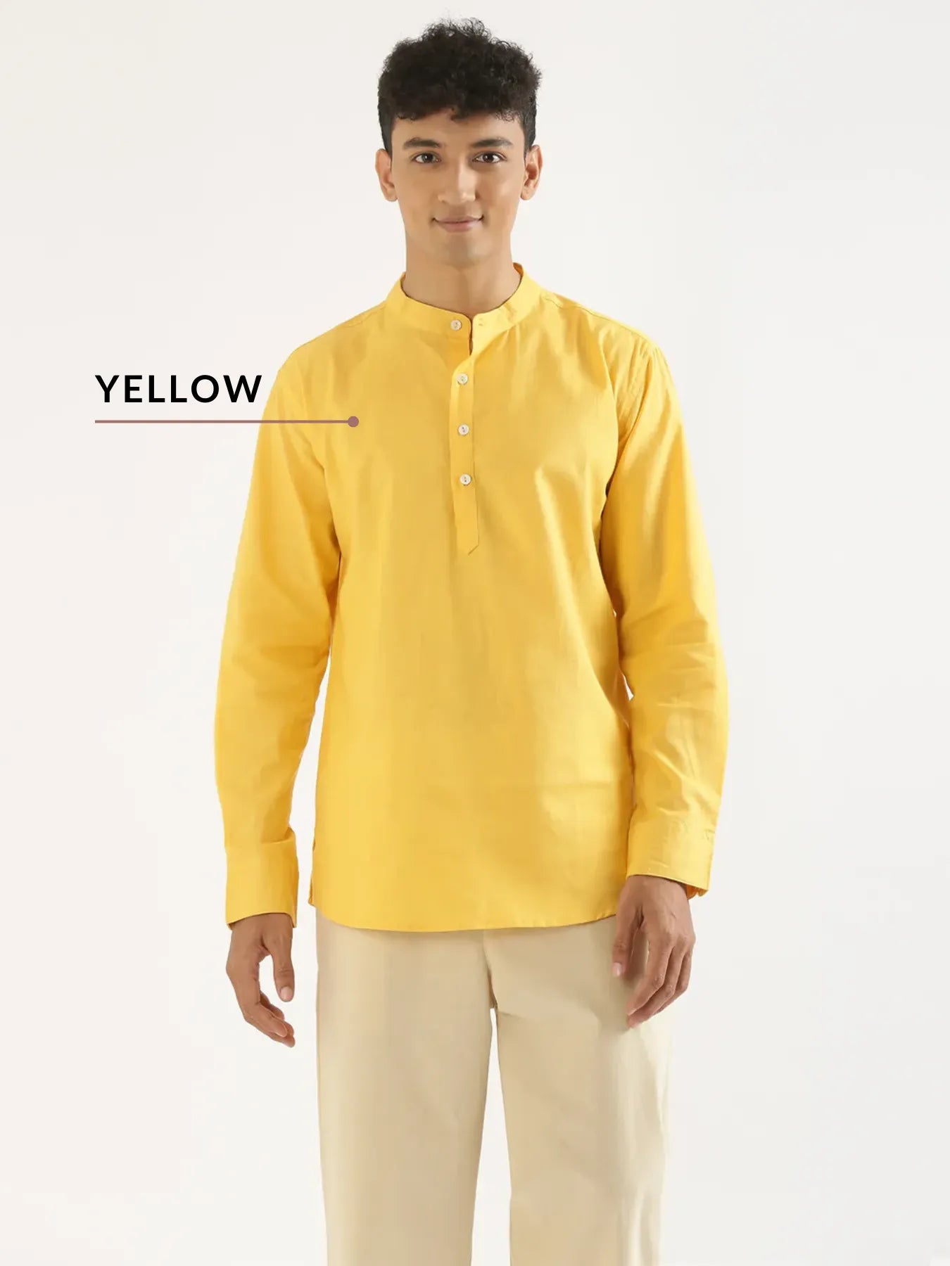 Pick Any 2 Men Airy Linen Short Kurta