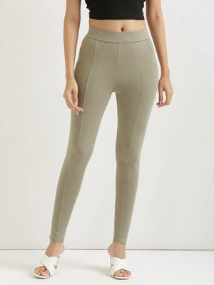 Women Mint Green 4-Way Stretchable Pants