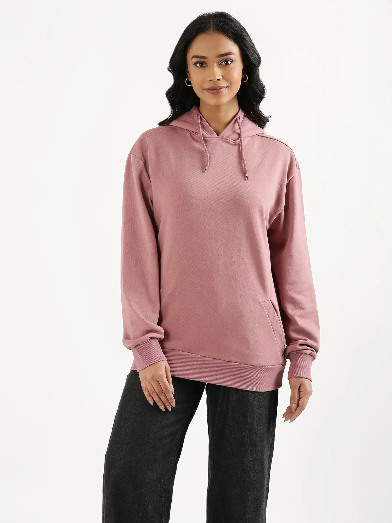 Unisex Rose Taupe Pullover Fleece Hoodie