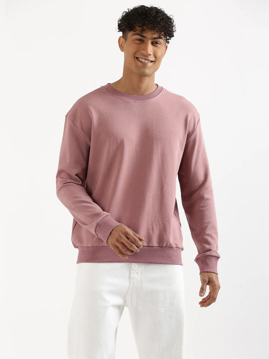 Unisex Rose Taupe Round Neck Sweatshirt