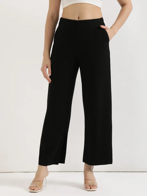Women Black Wide Leg Pants