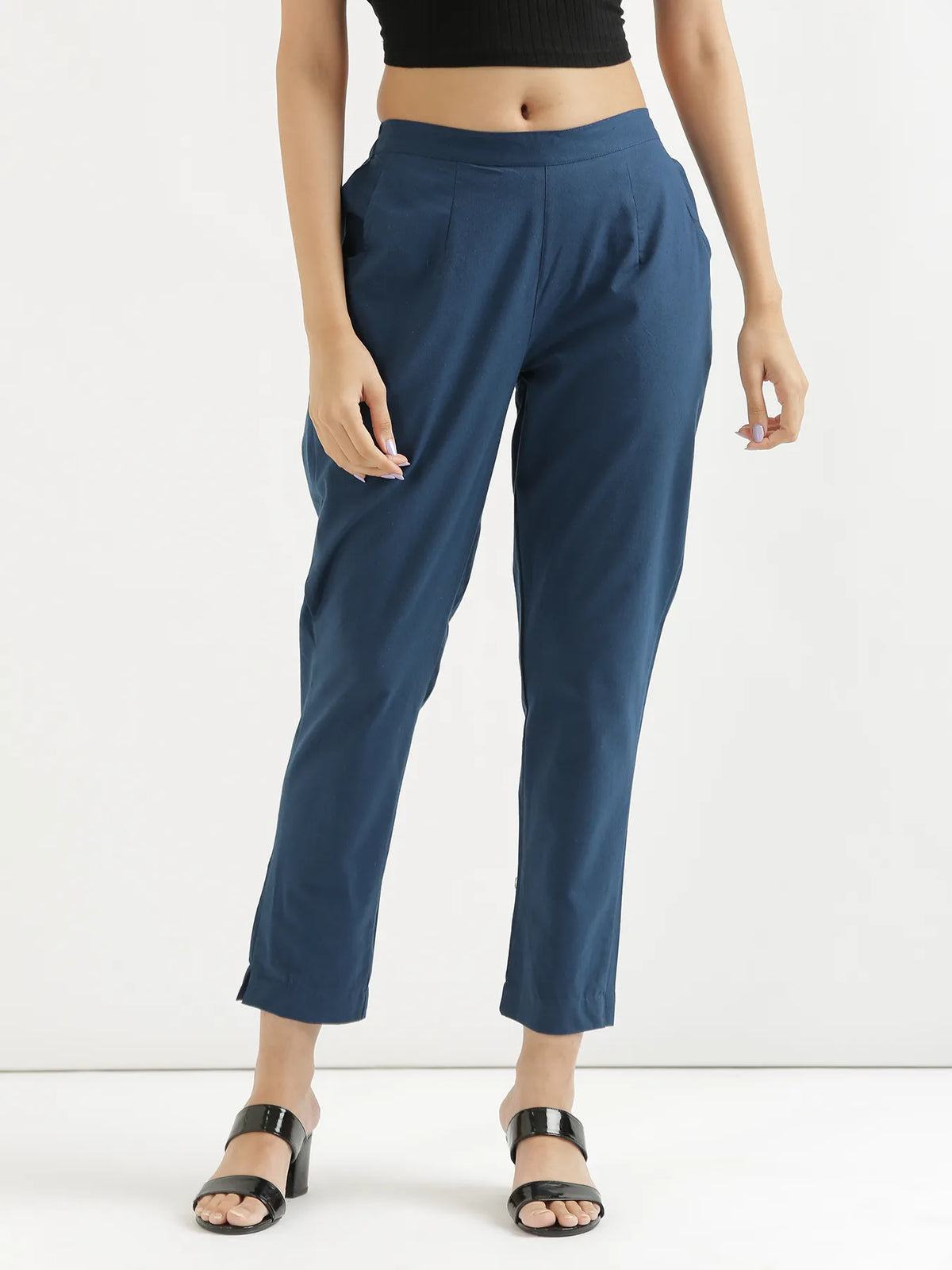 Pick Any 2 Women Cotton Pant - Peacock Blue