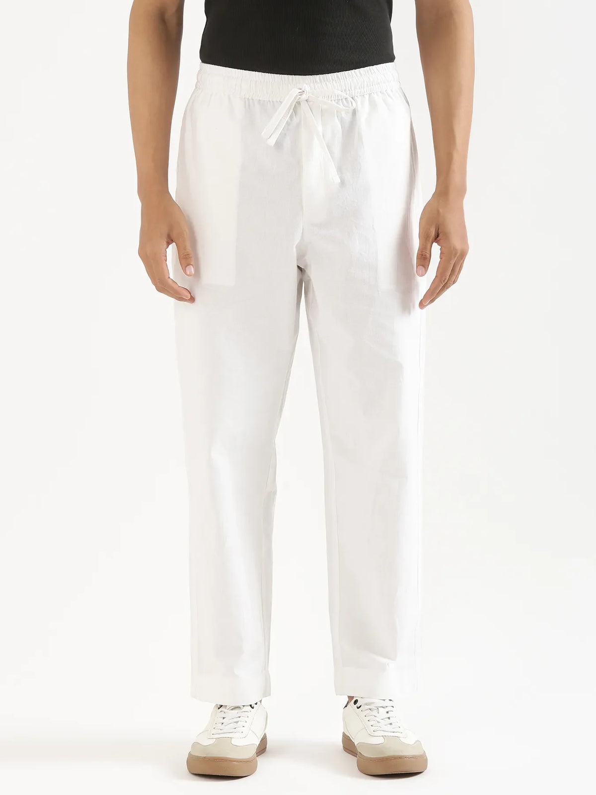 Pick Any 3 Men Cotton Pant - White