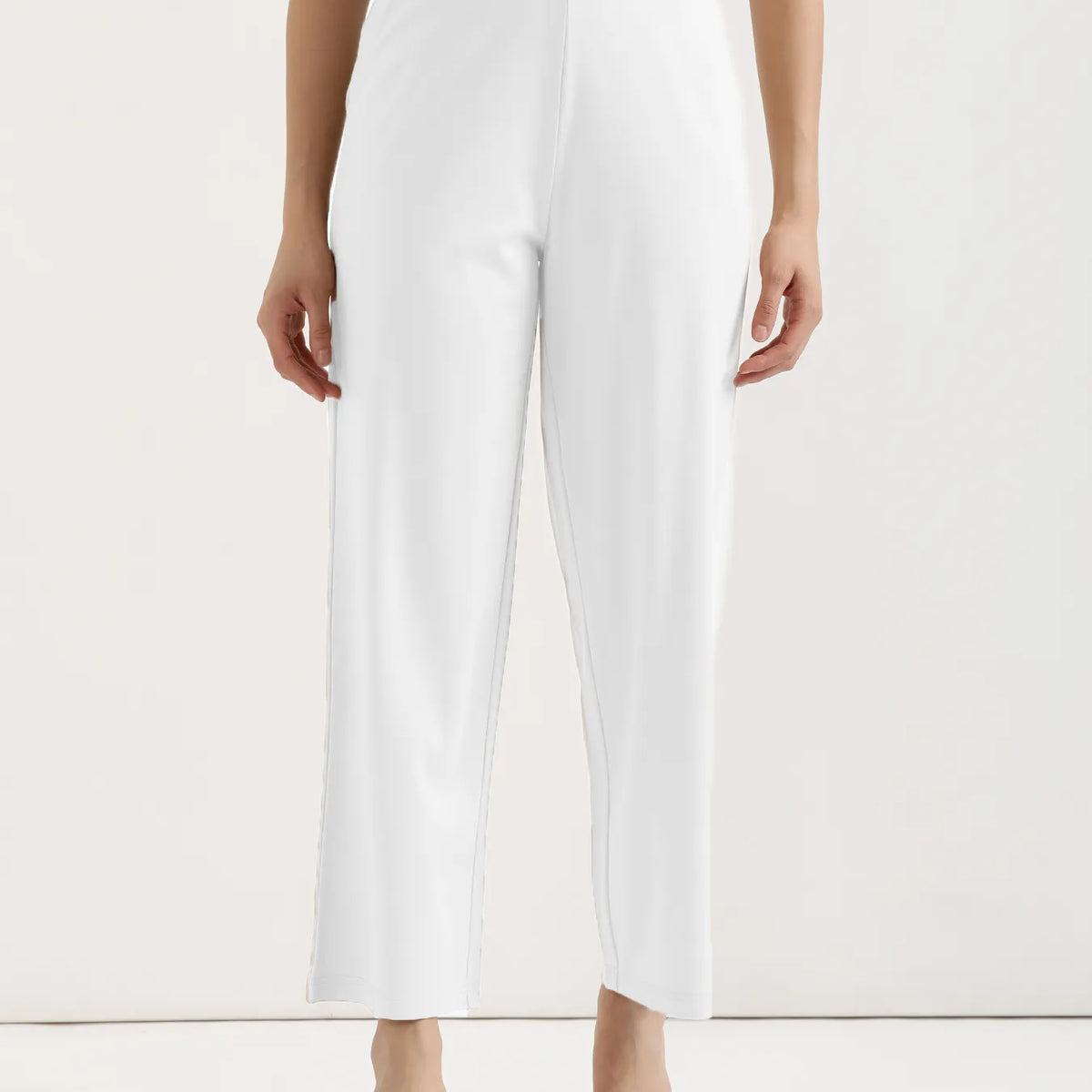 Women White Wide Leg Pants