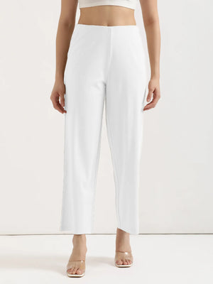Women White Wide Leg Pants