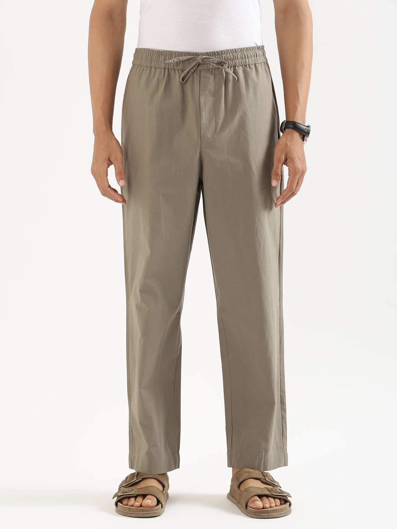 Men Grey Cotton Pant