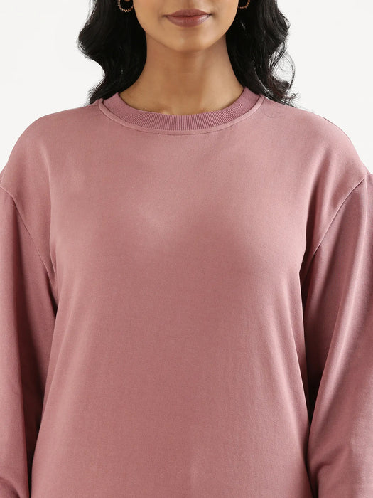 Unisex Rose Taupe Round Neck Sweatshirt