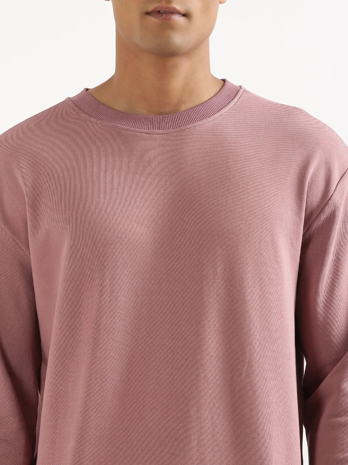 Unisex Rose Taupe Round Neck Sweatshirt