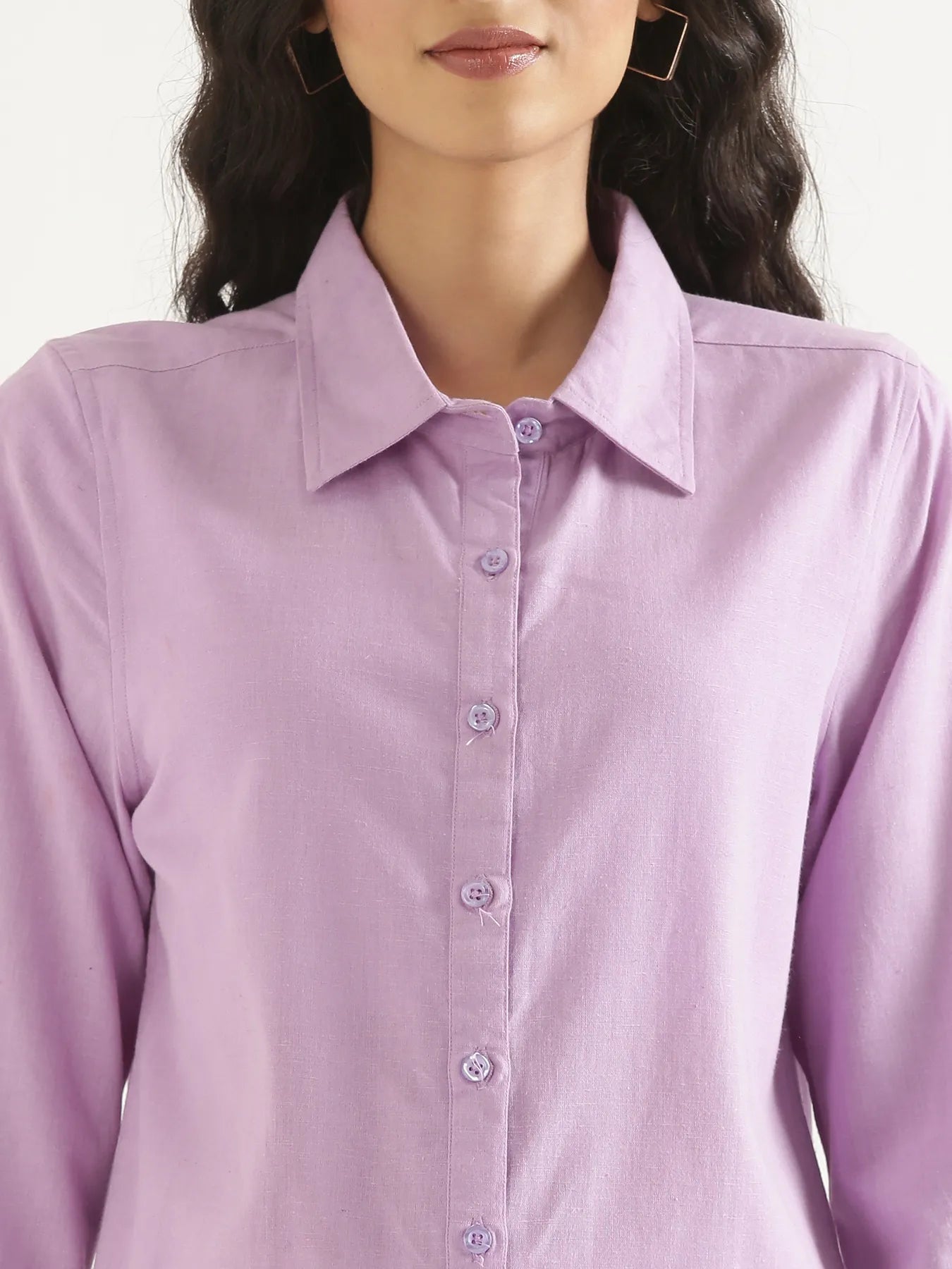 Women Lilac Airy-Linen Shirt
