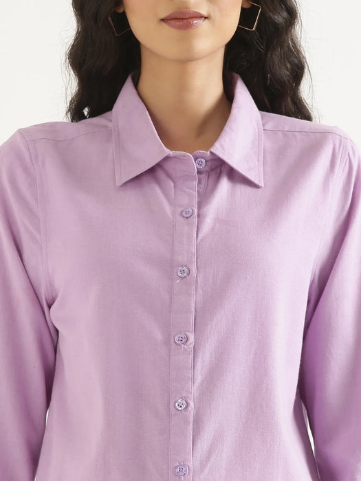 Women Lilac Airy-Linen Shirt