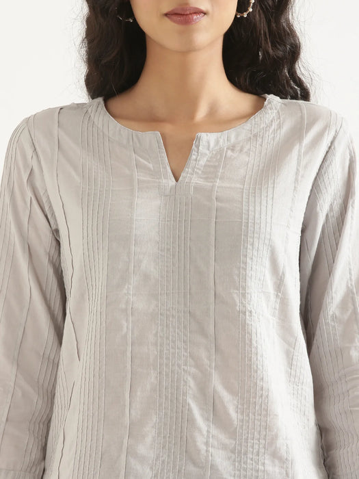 Women Grey Everyday Cotton Top