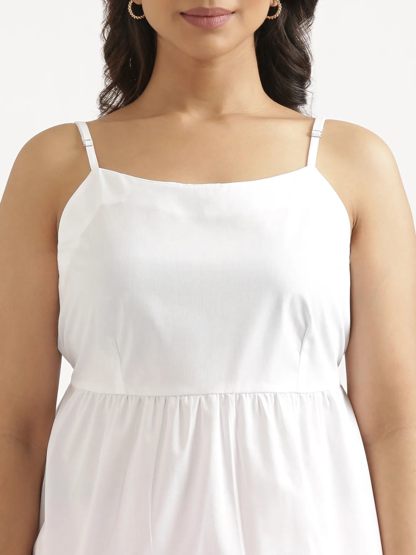 Women White Better Cotton Peplum Top