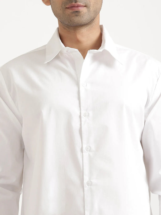 Men White Better Cotton Full Sleeve Shirt