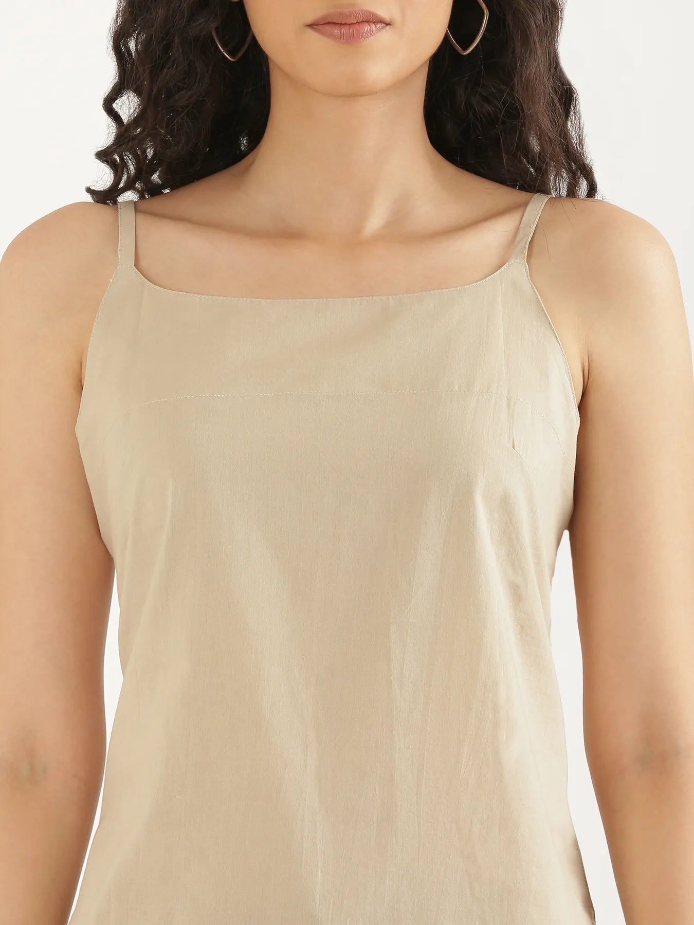 Women Nude Cotton Camisole Top