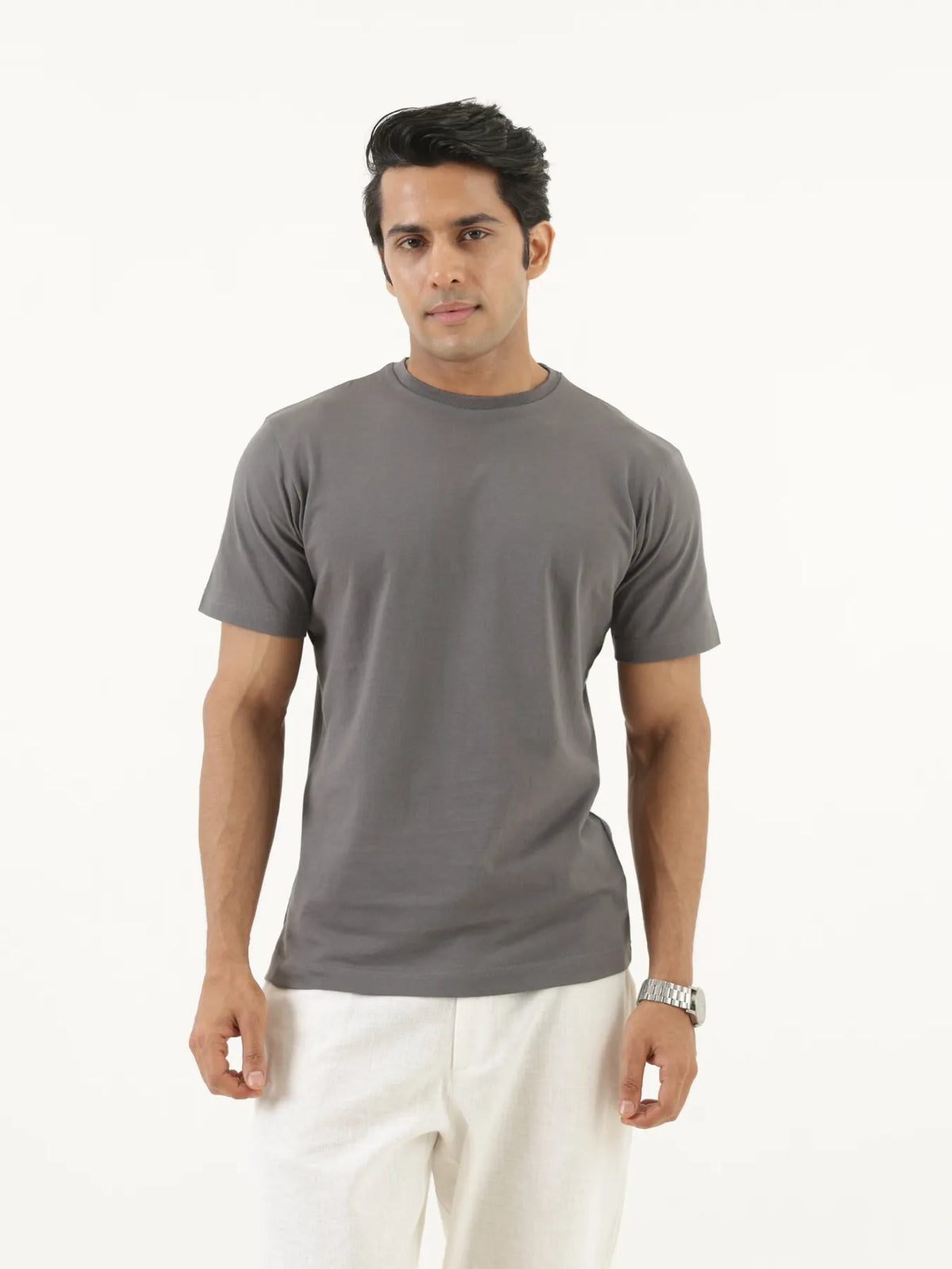Pick Any 5 Men Round Neck T-shirt - German Grey