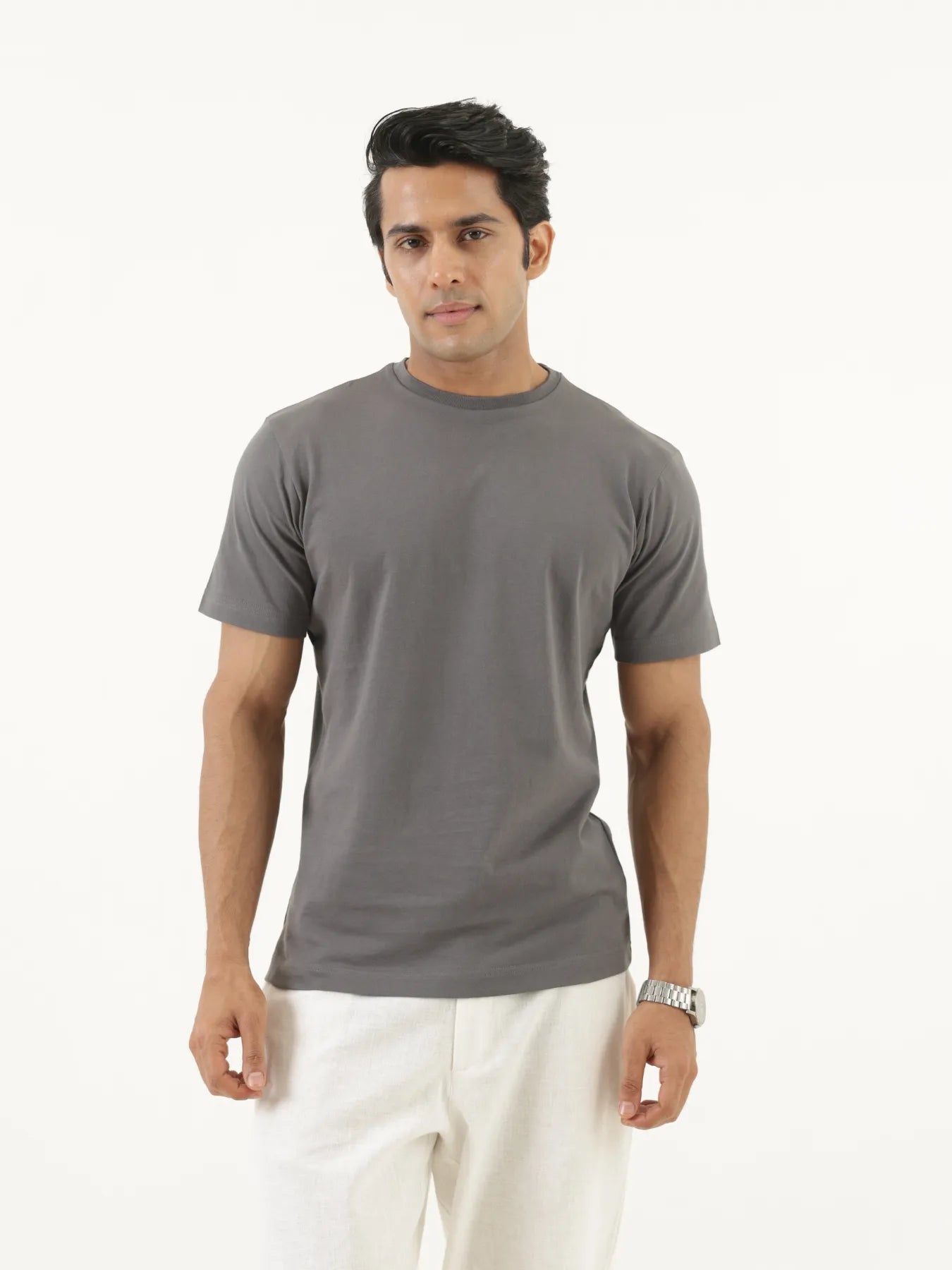 Men German Grey Round Neck T-shirt