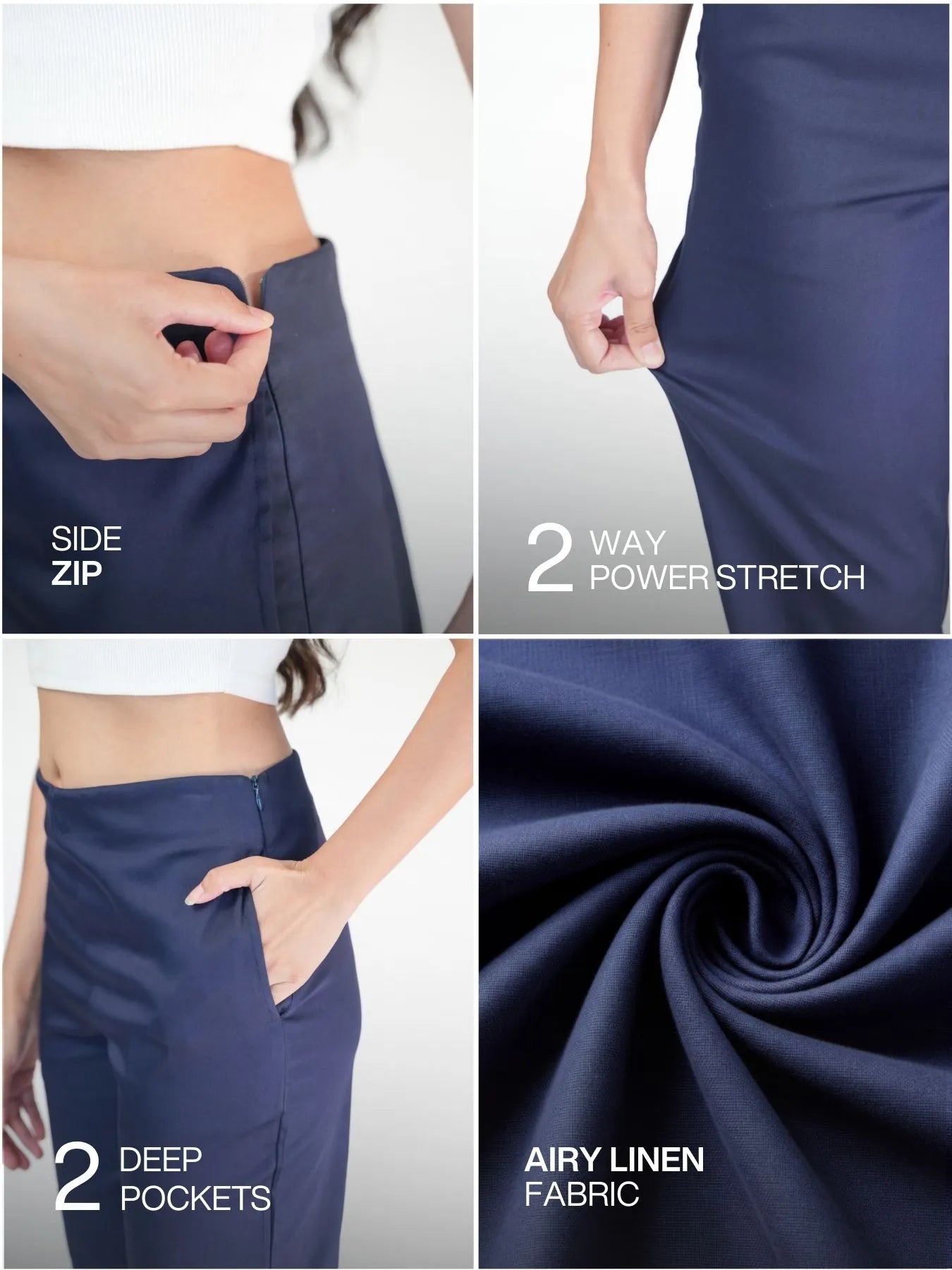Pick Any 4 Women Straight Fit Formal Pant