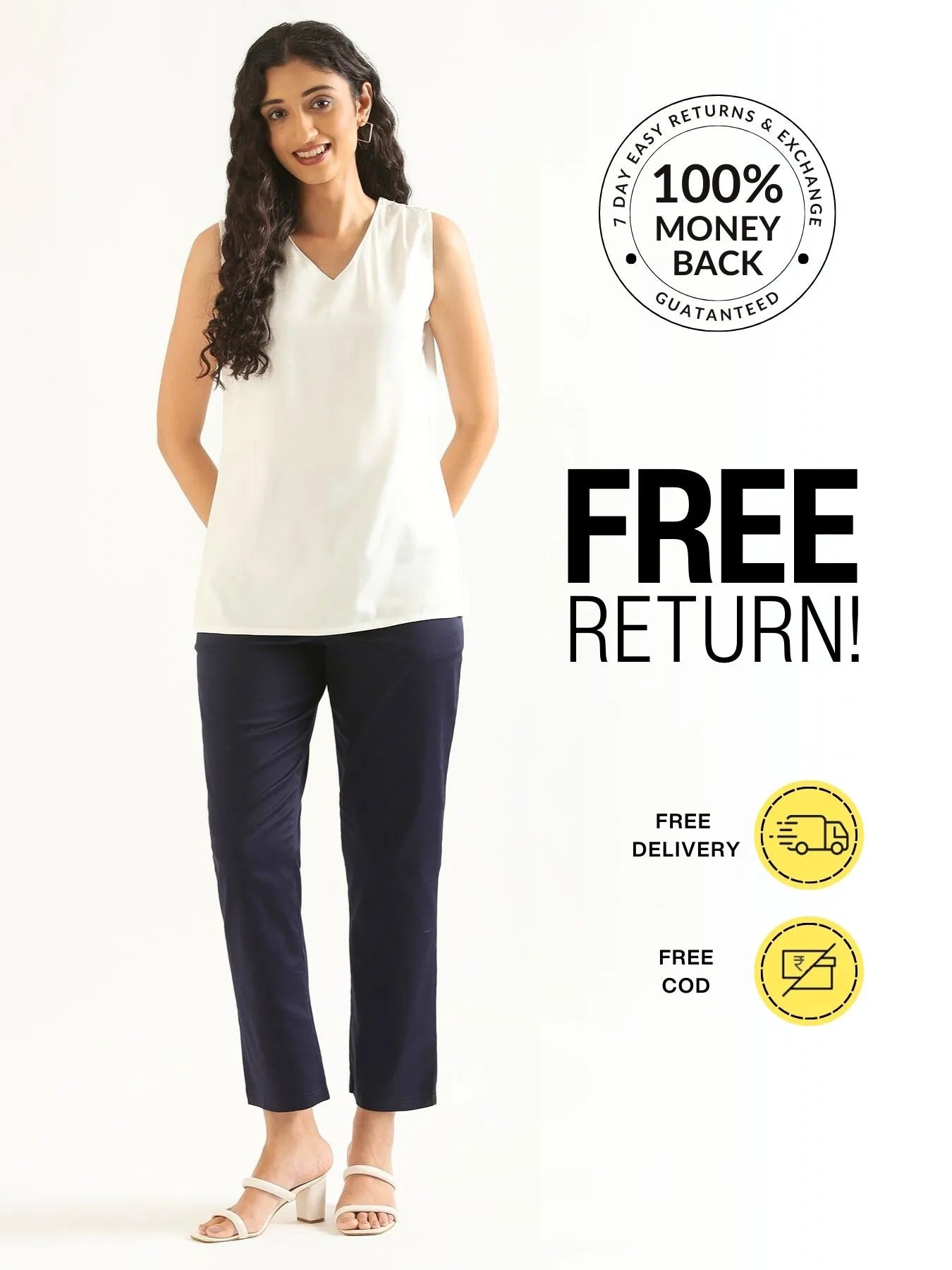 Pick Any 4 Women Straight Fit Formal Pant