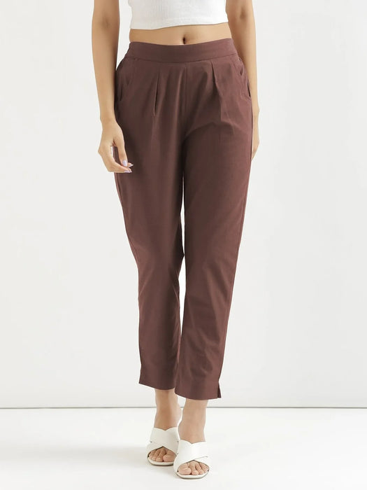 Pick Any 3 Women Cotton Pant - Mauve Brown
