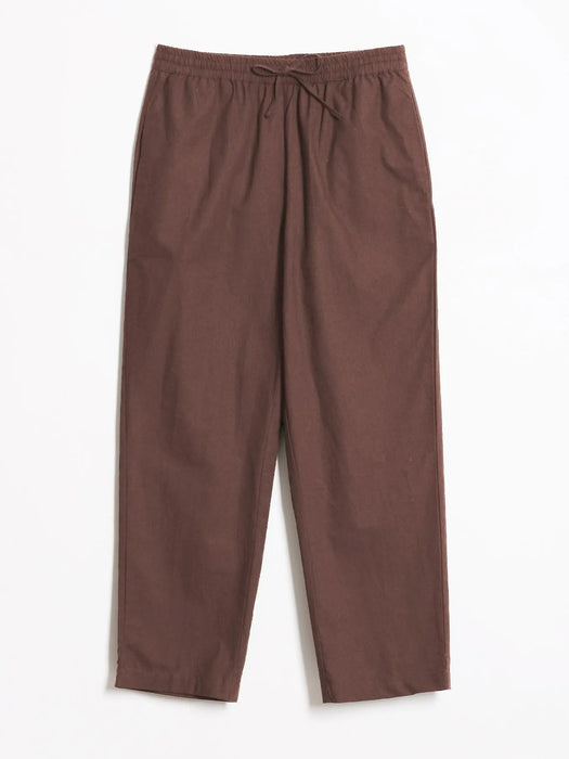 Women Mauve Brown Cotton Straight Pant