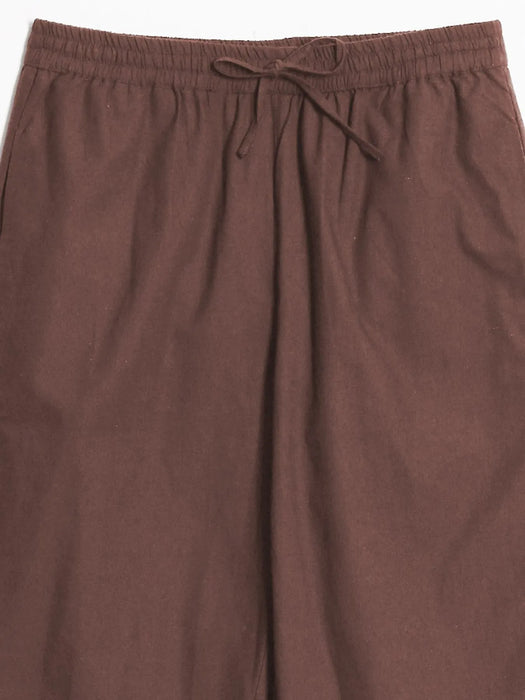 Women Mauve Brown Cotton Straight Pant