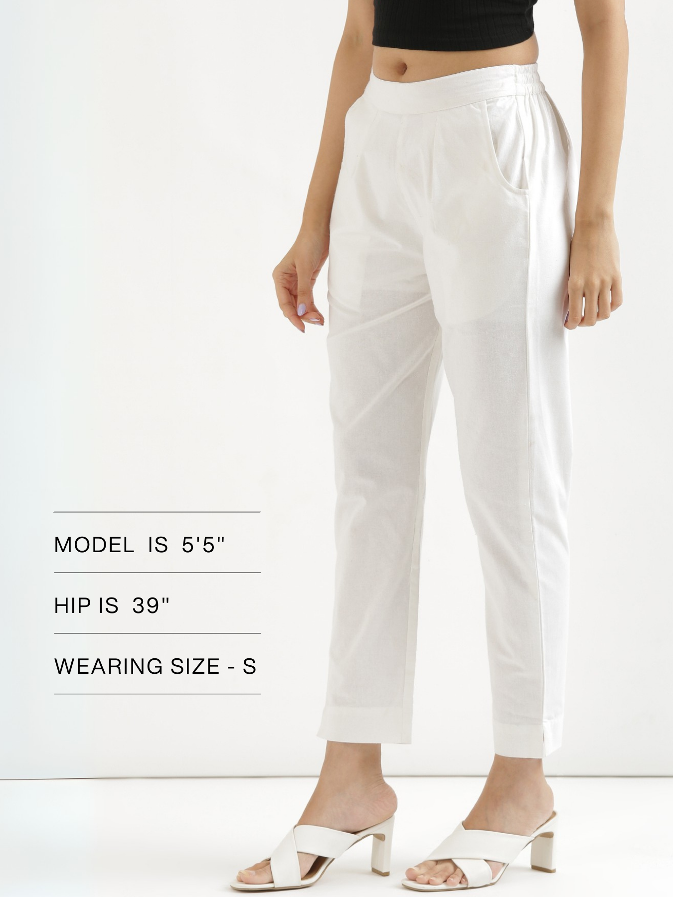 White 100% Cotton - Everyday Pants