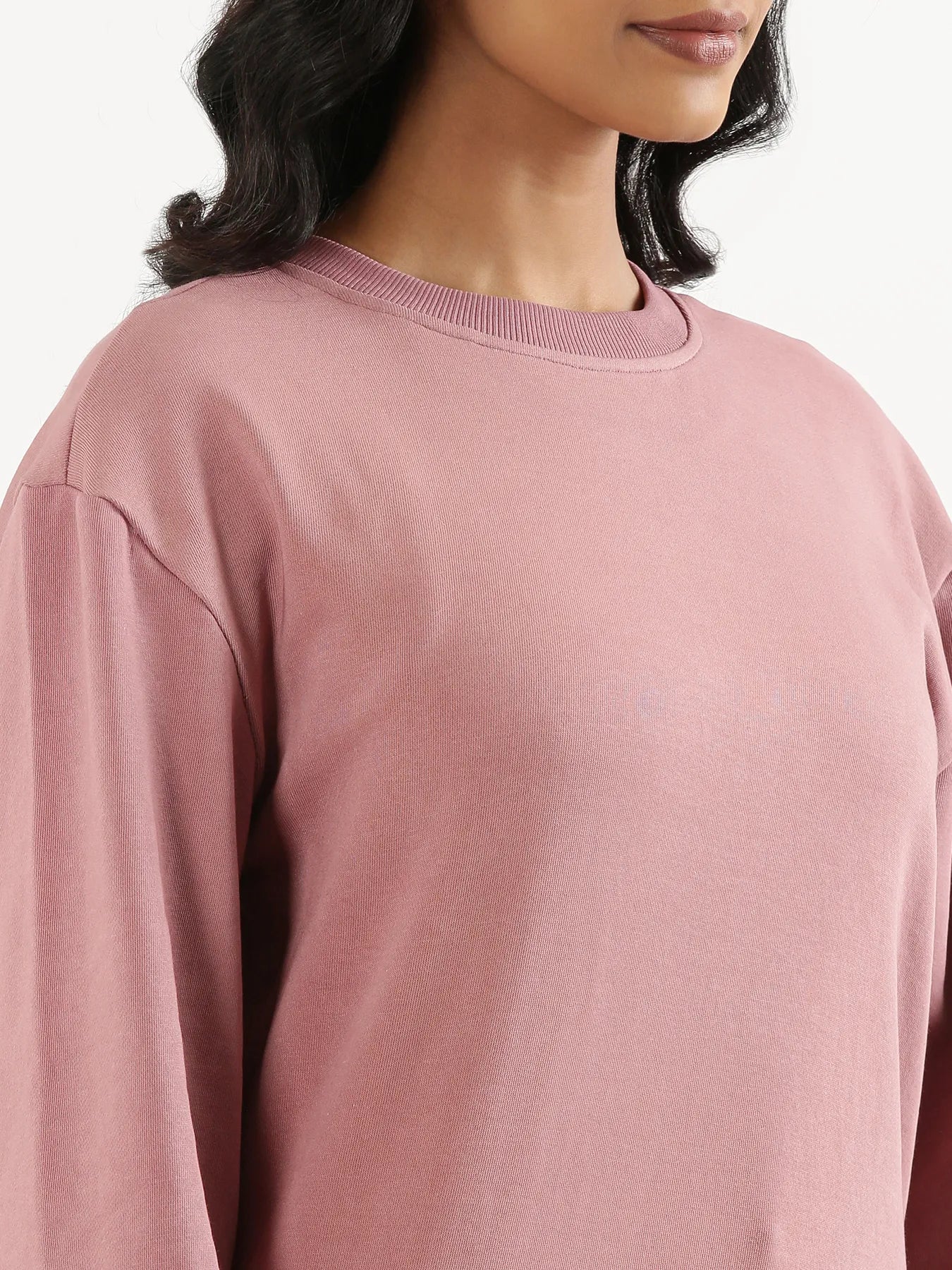 Unisex Rose Taupe Round Neck Sweatshirt