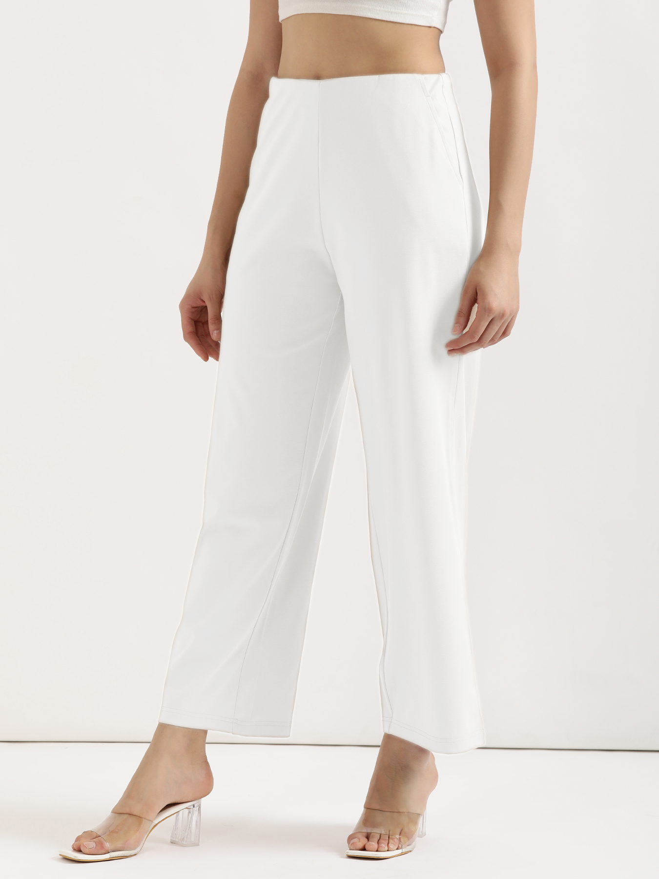 White Wide Leg Pants