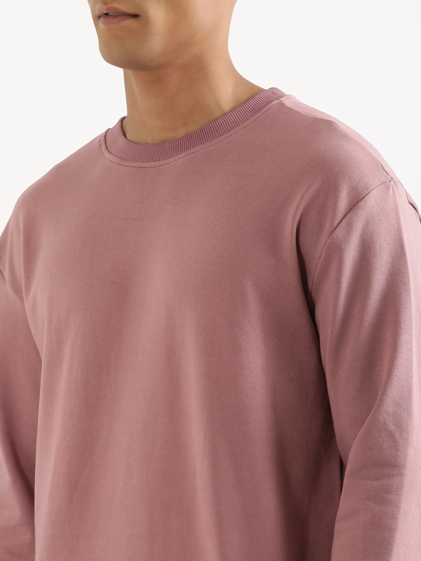 Unisex Rose Taupe Round Neck Sweatshirt