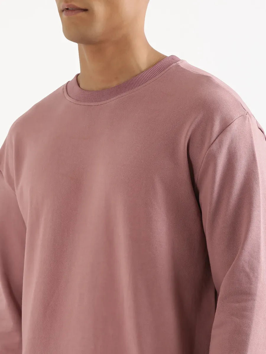 Unisex Rose Taupe Round Neck Sweatshirt