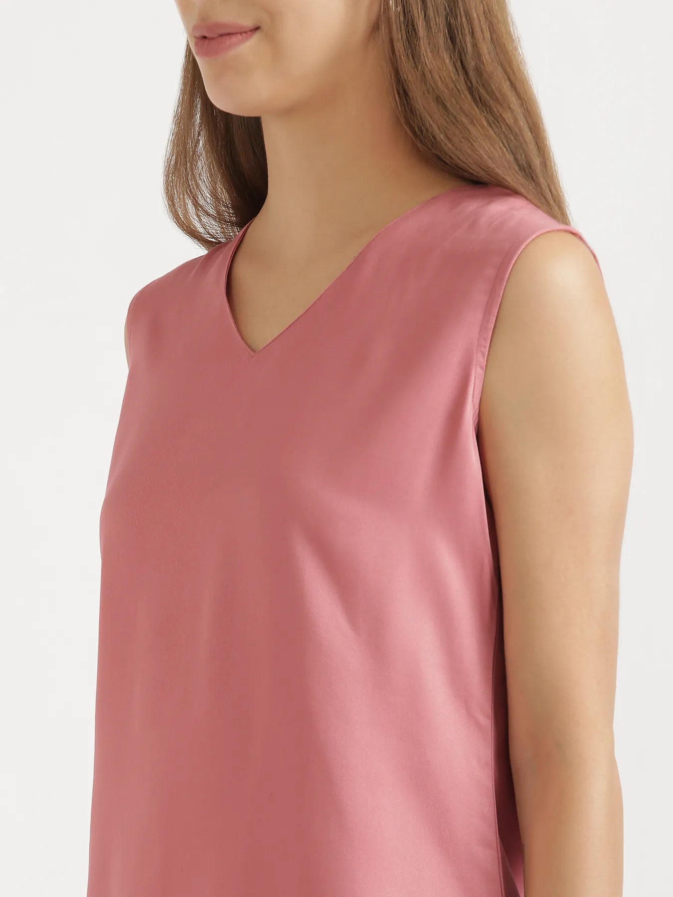 Women Rose V-Neck Sleeveless Top