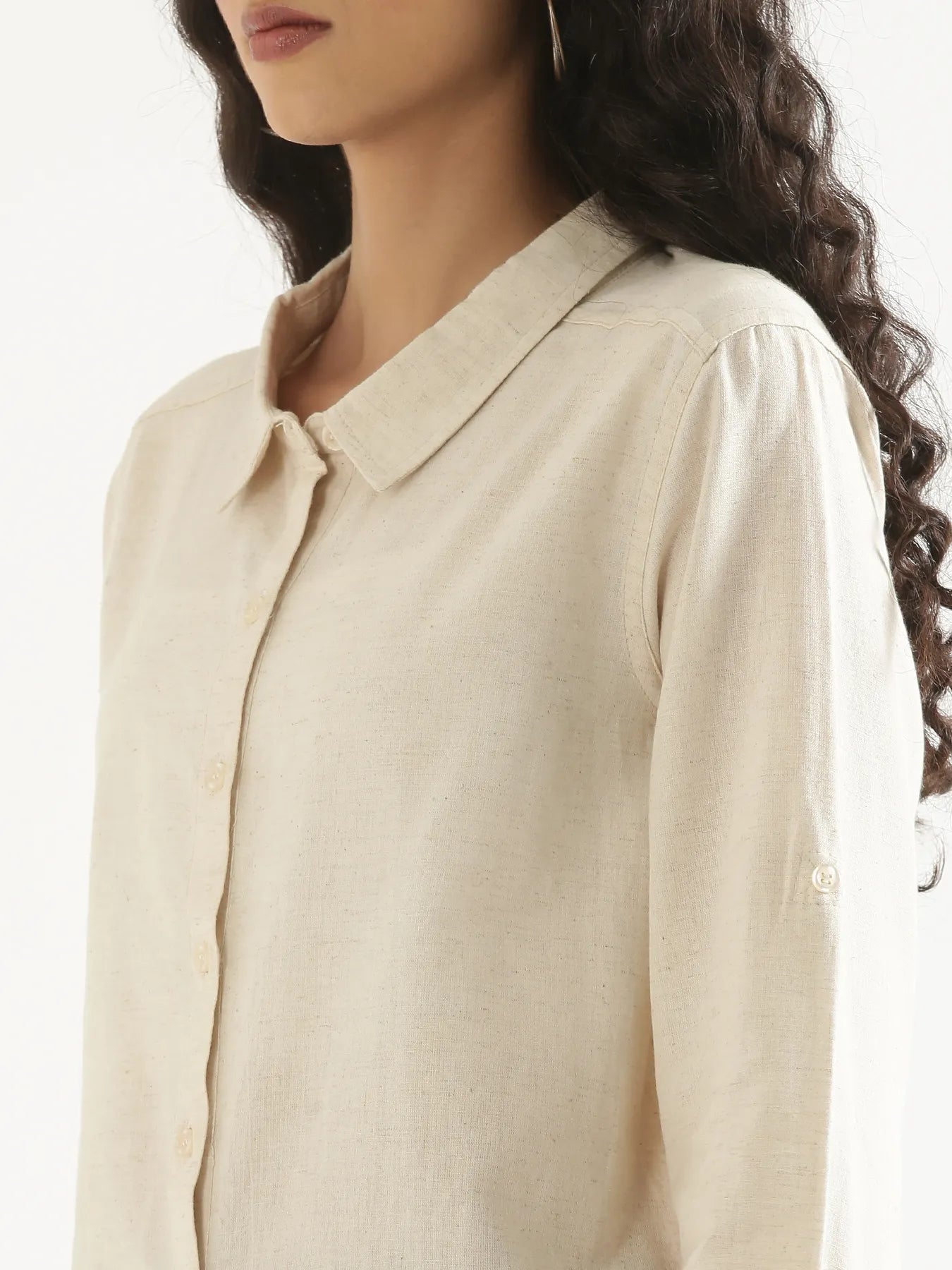 Women Ecru Airy-Linen Shirt