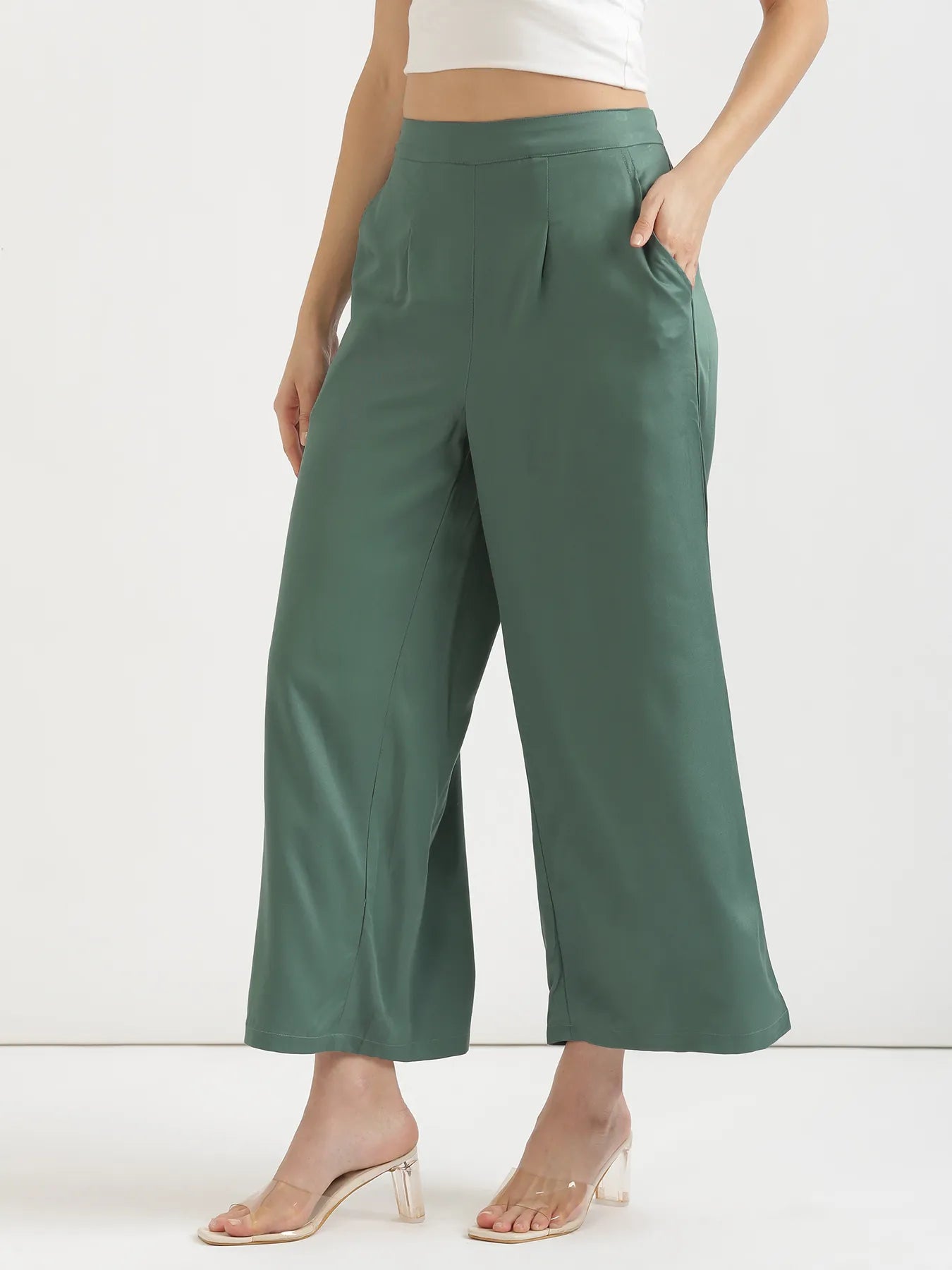 Women Jade Viscose Palazzo Pant