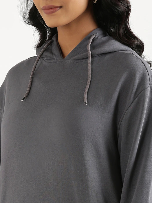 Unisex Grey Pullover Fleece Hoodie