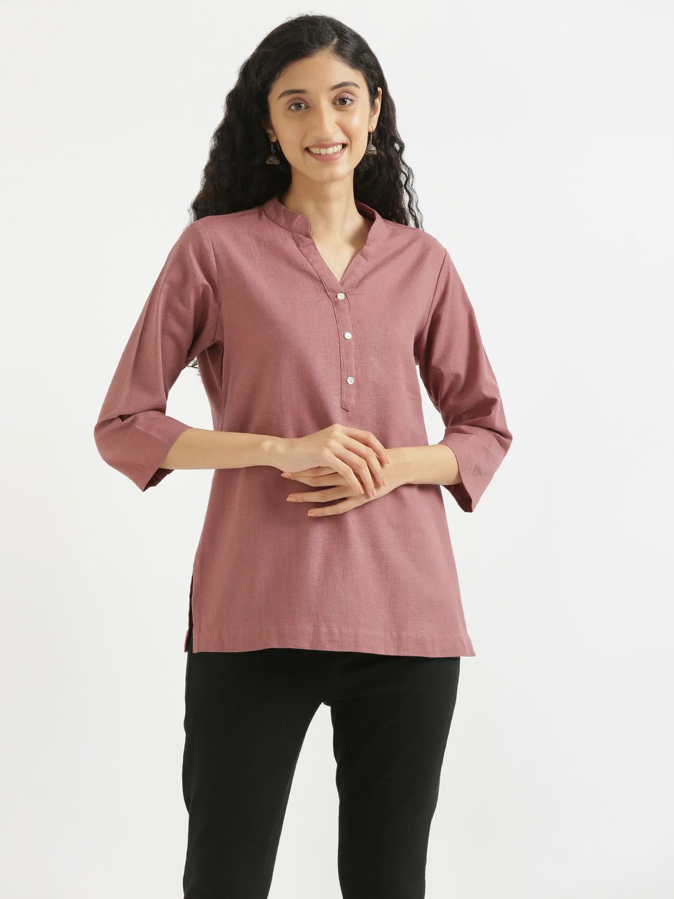 Pick Any 3 Women Airy Linen Short Kurtas
