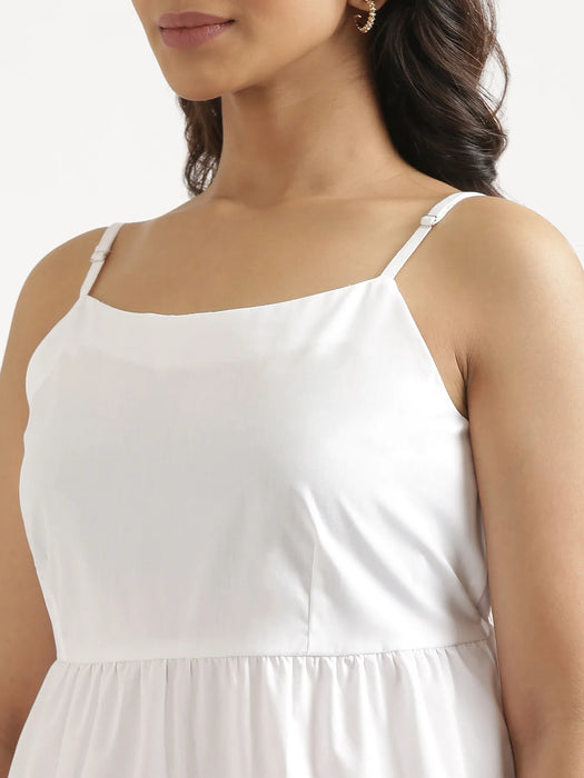 Women White Better Cotton Peplum Top