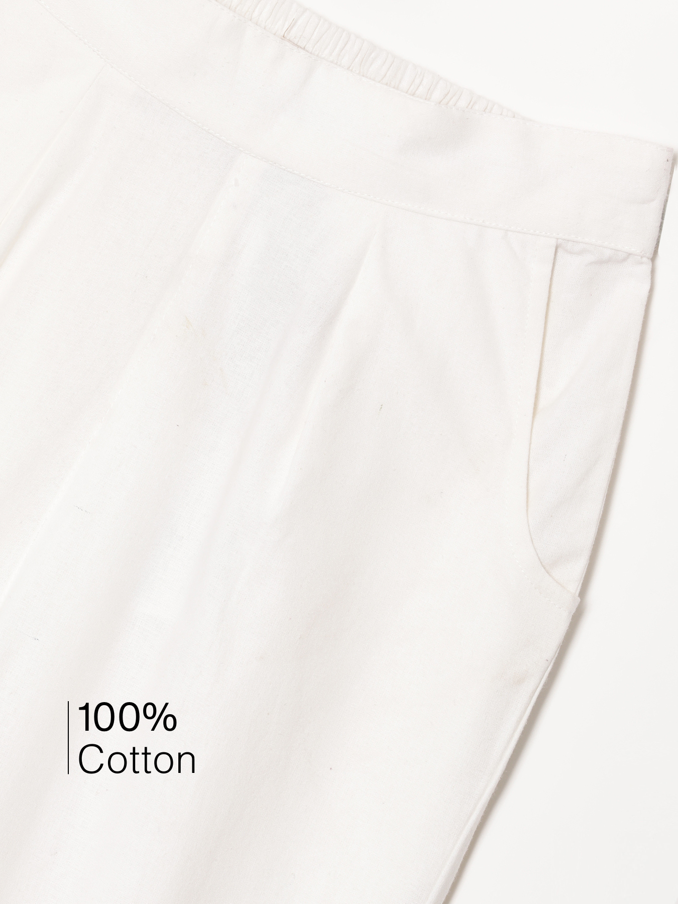 White 100% Cotton - Everyday Pants