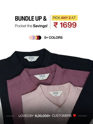 Pick Any 2 Men Airy Linen Short Kurta