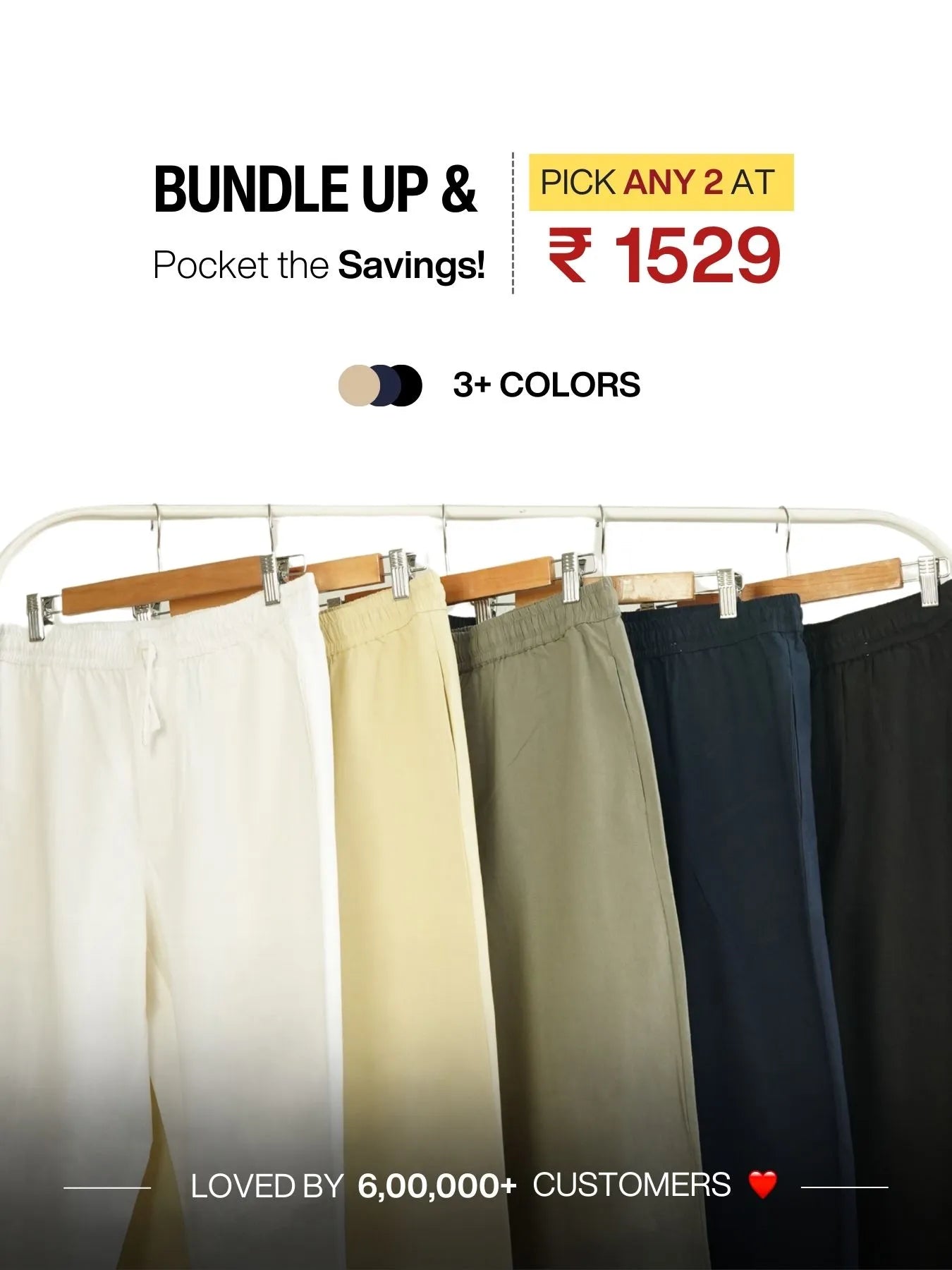 Pick Any 2 Men Cotton Pants