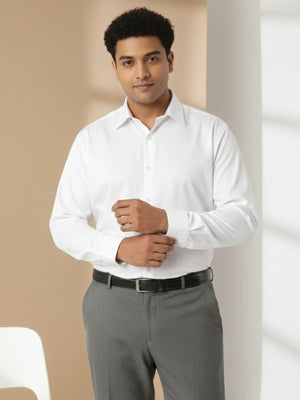 Men Plus Size White Formal Shirts
