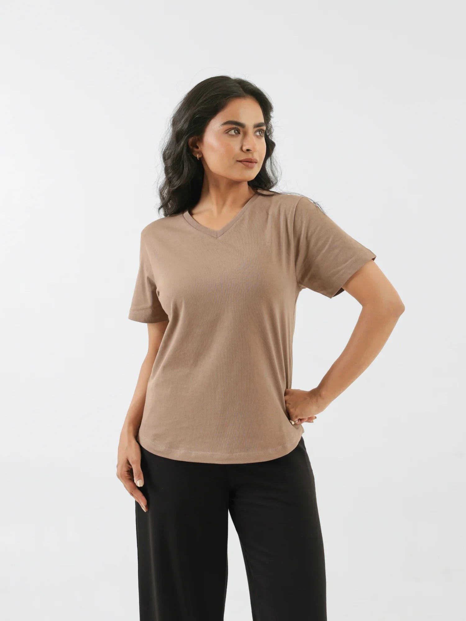 Buy Any 3 Women V-neck T-shirt