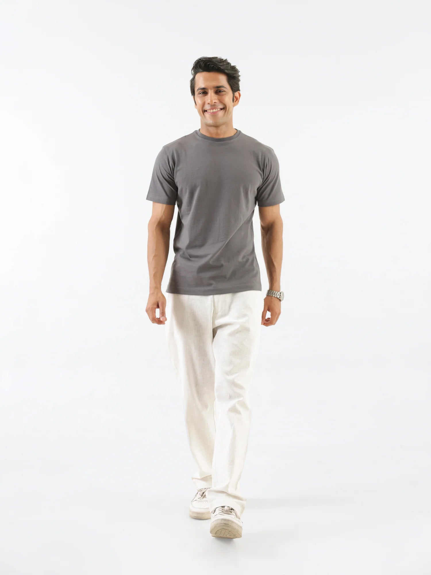 Men German Grey Round Neck T-shirt