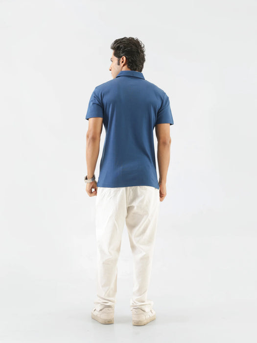 Men Midnight Blue Polo T-shirt