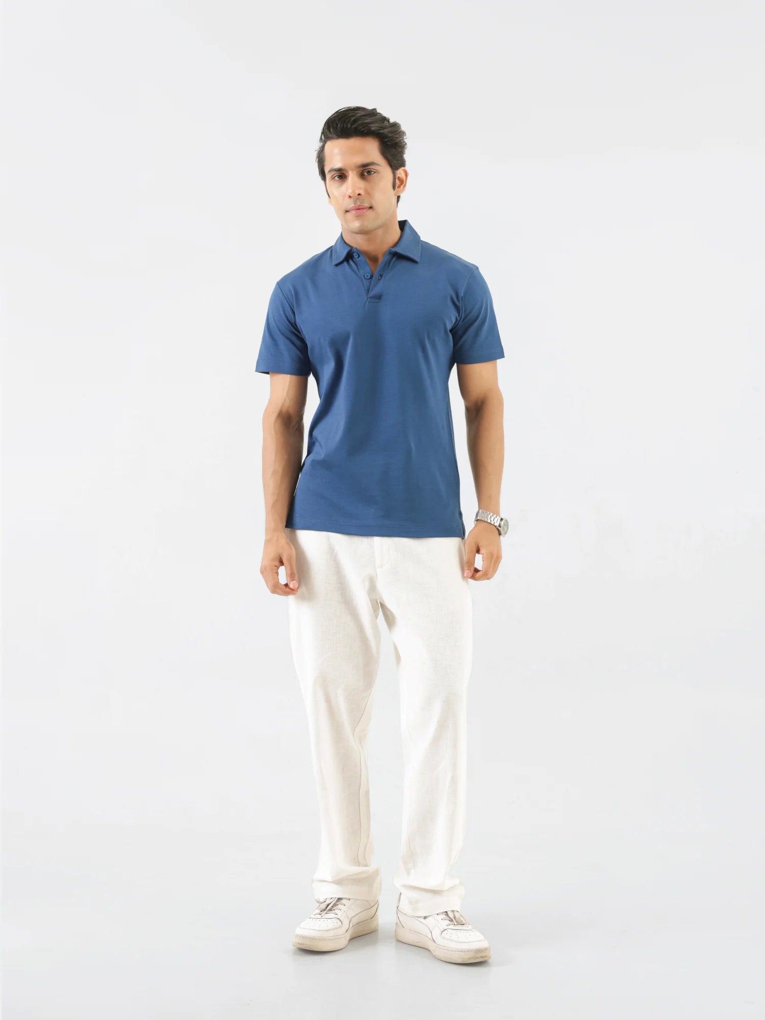 Men Midnight Blue Polo T-shirt