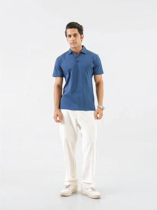 Men Midnight Blue Polo T-shirt