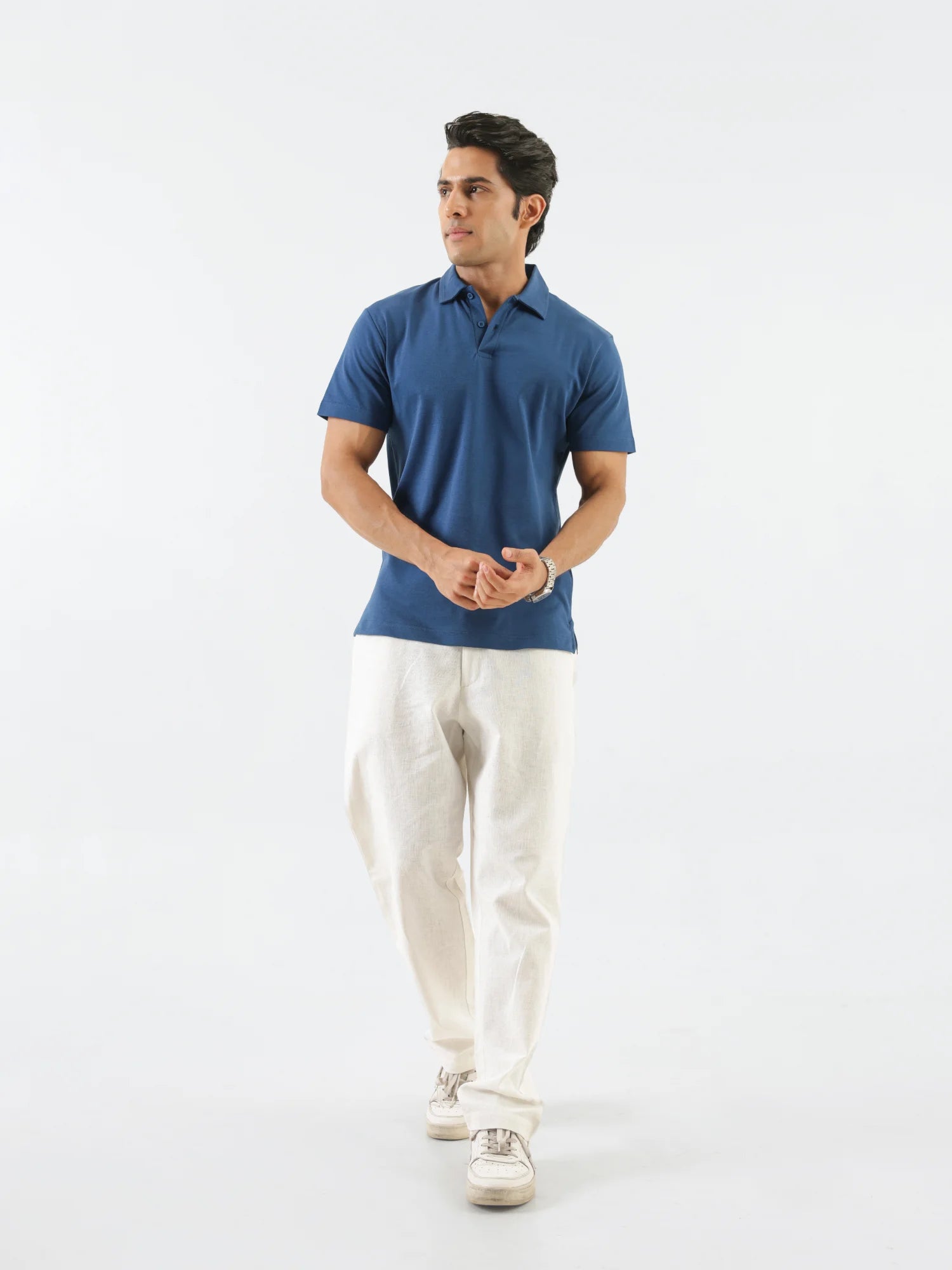 Men Midnight Blue Polo T-shirt