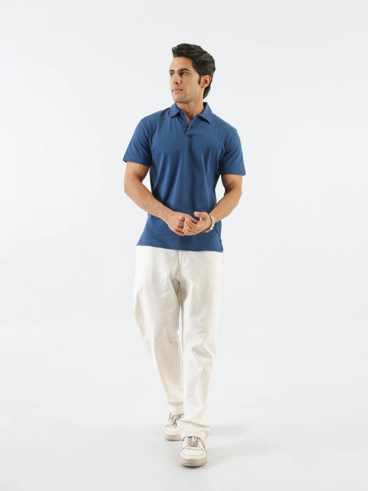Men Midnight Blue Polo T-shirt