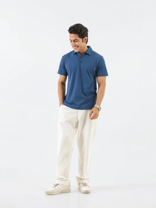 Men Midnight Blue Polo T-shirt